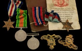 WW2 Military Interest Collection of Medals - including a defense medal, war medal,