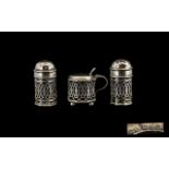 Silver Victorian Salt & Pepper & Mustard Pot.