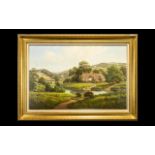 Oil Painting on Canvas in a gilt frame, signed Gary Miller.