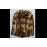 Ladies Red Fox Jacket size 10, hip length jacket by Marcel, with hook and eye fastening,