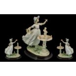 Lladro - Excellent Quality Porcelain Figurine on Wooden Display Base ' Spring Joy ' Model No 6106.