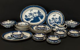 Collection of Booths 'Real Old Willow' Blue & White China Dinner Service comprising two lidded