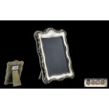 Silver Photo Frame. Lovely design and shape, hallmarked Sheffield 1993, maker ( R C ), 5.