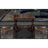 Edwardian Carved Mahogany Centre Parlour Table with a shaped top and fancy carved cabriole legs