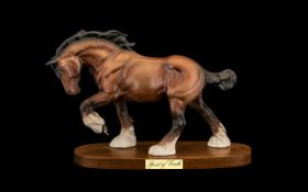 Beswick Horse Figure on Plinth ' Spirit of Earth ' Model No 2914. Designer G. Tongue.