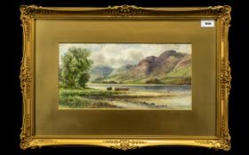 Ralph Morley Framed Watercolour, Titled Long Crag, Ullswater, Signed Bottom Right.