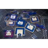 Masonic Regalia Collection of Aprons, Cuffs and Sashes,