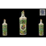 Herend - Hungary Fine Quality Handpainted Porcelain Queen Victoria Double Walled Perfume Bottle.
