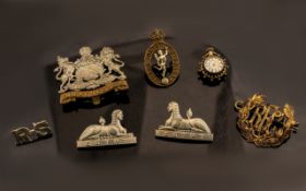 Mixed Lot Of 5 Badges, Two Marked Egypt, Manchester, Royal Corps Of Signals & RFC, Together With A
