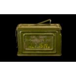 Military 2nd World War Cal. 30MI Ammunition Box. ( Stamped 251 - AL30. Bel.T.