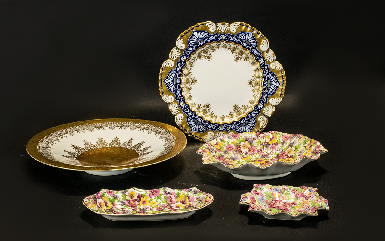 Collection Of Pottery To Include Three Chintz Dishes.
