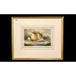 Attrib. Charles Bentley OWS (1806-1854) Watercolour Fishing Boats.