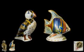 Royal Crown Derby Pair of Paperweights. 1/ Pacific Angel Fish, Exclusive Edition of 2,500.