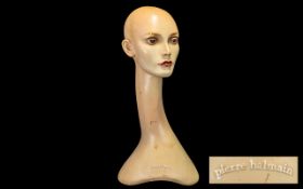 Pierre Balmain 1930's Art Deco French Waxed Mannequin in the form of a ladies head with elongated