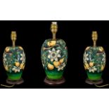 Moorcroft Tubelined Nice Quality Lamp Base ' Passion Fruit' design.