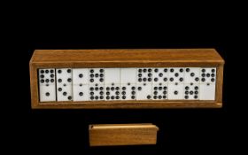 Double Nines Dominoes In Fitted Wooden Box