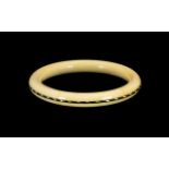 Edwardian Period Fine Quality Ivory Bangle set with gold spacers with original display box from