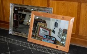 Modern Gilt Framed Mirror with decorative Rococco style edgings in shabby chic style.