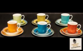 Wedgwood Susie Copper Design set of six cups,