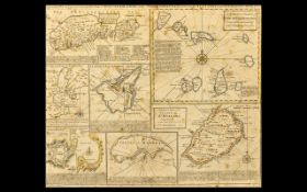 Antique Map/Chart of the Cape-de-Verdi Islands by Captain Roberts with various other Mediterranean