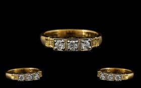 18ct Gold - Attractive and Quality 3 Sto