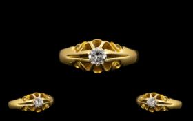18 ct Gold Attractive Single Stone Diamo