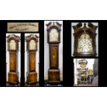 A Large Exhibition Type Longcase or 'Grandfather' Clock with a three train movement on eight