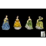 Royal Doulton Collection of Hand Painted Porcelain Figures (4) - 1) Adrienne HN 2304, designer M.