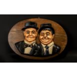 Vintage Laurel & Hardy Wall Hanging Plaque. Please see images.