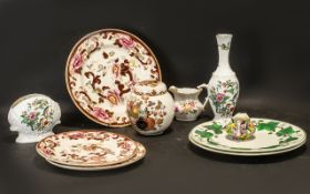 A Small Collection of Ceramics to include Aynsley Pembroke Flower Vase and bud vase,