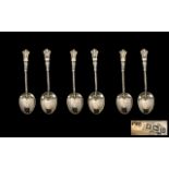 A Collection of Six Silver Tea Spoons Birmingham. 1912.