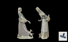 Lladro Porcelain Handpainted Figures (2) 1.