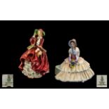 Royal Doulton Hand Painted Porcelain Figurines (2) - 1) 'Top o' the Hill'. HN 1834, designer L.