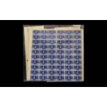 Stamp Interest - Complete Full Sheet of 120 2 1/2 1946. KGVI Victory Stamp, Ultramarine SG 491.