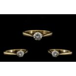 Ladies Attractive 9ct Gold Single Stone Diamond Ring the round brilliant cut diamonds of excellent