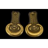 Pair of 19th Century Brass Shoulder Epaulettes.