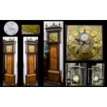 Georgian Period Nice Quality Oak and Mahogany Longcase Clock - by Robert Hampson Warrington circa