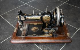 Vintage Jones Manual Sewing Machine with Hans Wheel no 1285856.