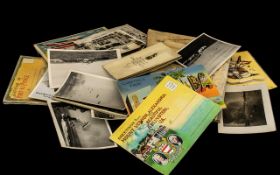 A Collection of Old Postcards and Wartime Photo Images. Together with Five Cigarette Card Albums.