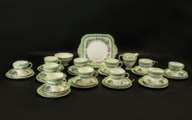 *WITHDRAWN* Collection of Foley Bone China No. 2784, comprising 12 cups, 12 saucers,