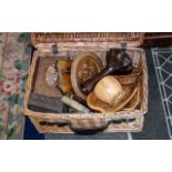 Basket of Wooden Items,