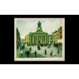 Tom Dodson Print 'The Old Town Hall'. Framed and mounted behind glass. 23'' x 21'' including