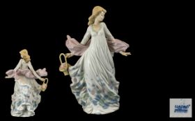 Lladro Hand Painted Porcelain Figurine Spring Splendor - model no. 5898. Designer Regino Torrijos.