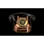 Vintage Belgium Copper Cased Telephone with Bakerlite Grip no. RTT.56.B. Propriete - de - l'eat.