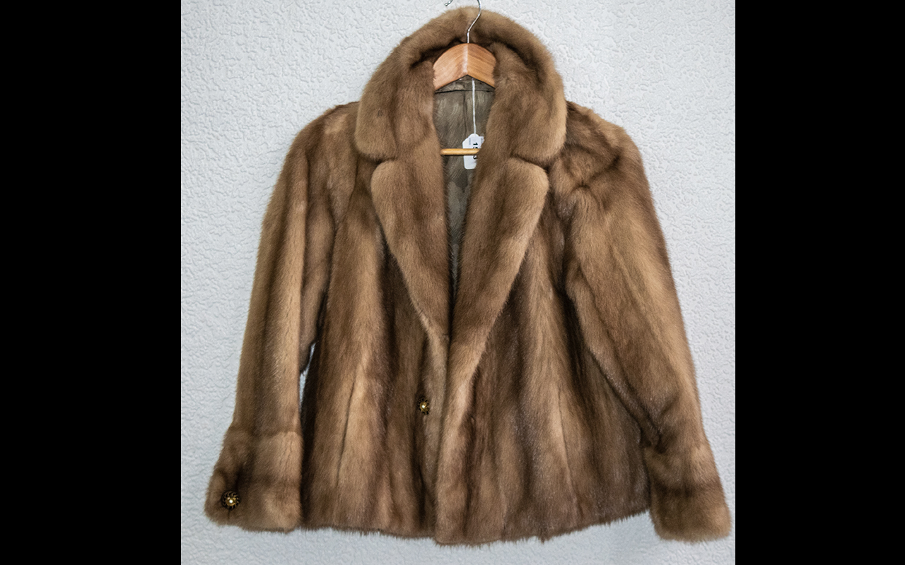 Ladies Mink Jacket Pale Honey colour.