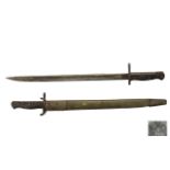 American U.S.A WW1 Model 1917 Enfield Bayonet. Blade Length 17 Inches. Together With Scabbard.
