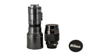 Two Camera Lenses To Include An Elicar V-HQ Macro MC 90mm f/2.