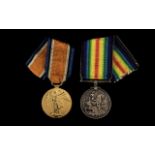 World War I Military Medals (2) - awarded to 61552 PTE.T. Rogers Midd. X R.