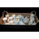 Collection of Czechoslovakian 'Bernadette' Porcelain comprising coffee pot, milk jug, lidded sugar