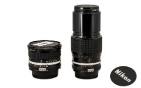 Two Nikon Camera Lenses To Include Nikon Nikkor 20mm 1:2.